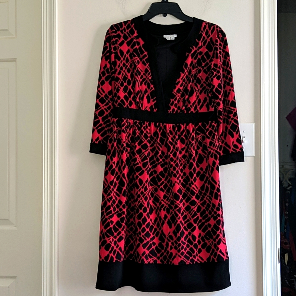 Red and Black Snakeskin Dress